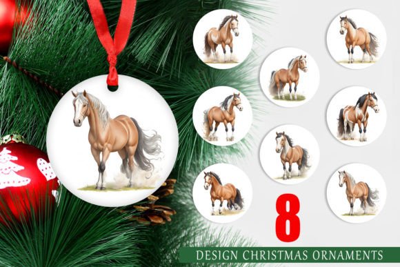 Download Christmas Ornament Watercolor Horse - Christmas ornament watercolor Collection