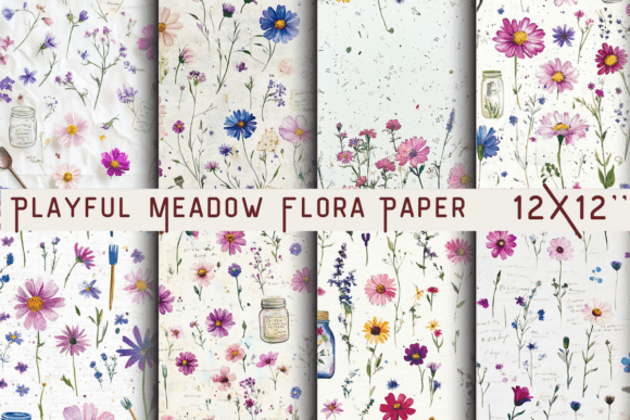 Download Playful Meadow Flora Paper - Meadow flora Collection