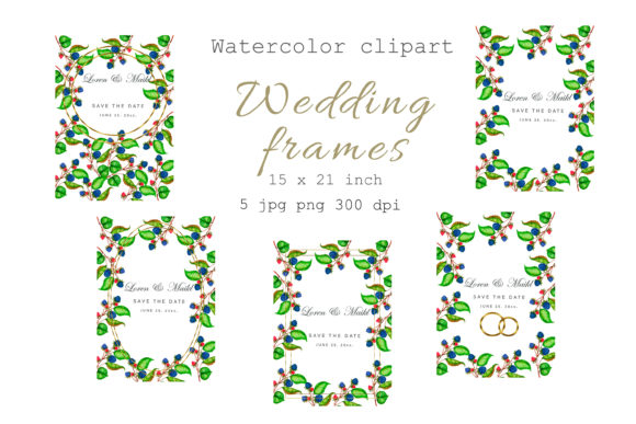 Download Watercolor Clipart,frame Blue Berry Png - Berry png Collection