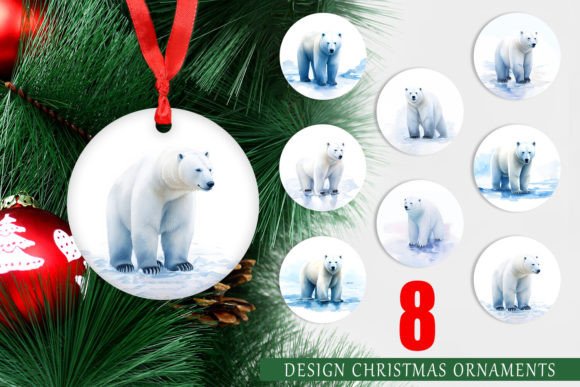 Download Christmas Ornament Watercolor Polar Bear - Christmas ornament watercolor Collection