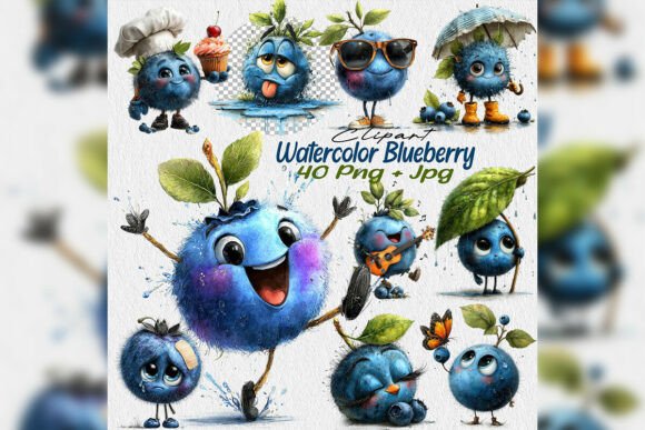 Download Watercolor Blueberry PNG Clipart Spring - Berry png Collection