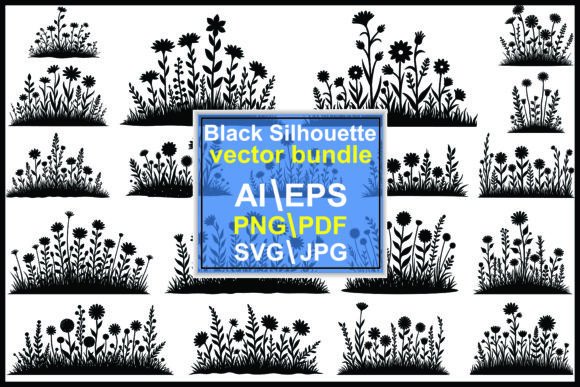 Download Wildflower Silhouette Vector Set - Premium Resources