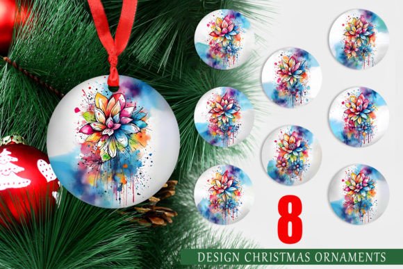 Download Christmas Ornament Watercolor Splash Art - Christmas ornament watercolor Collection